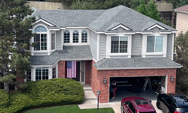 Completed Shingle Roof S Diligent Roofing Colorado Beautiful Shingle Roof as viewed from above