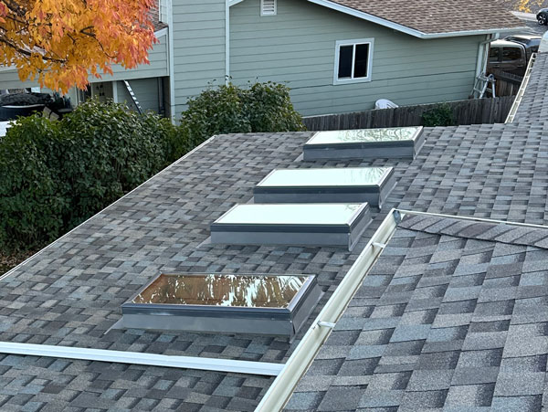Denver area patio skylight replacement Diligent Roofing Colorado Colorado Skylight Installation