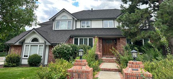 steel roof tiles installed S Diligent Roofing Colorado Steel roof tile upgrade for this home in Cherry Creek Colorado