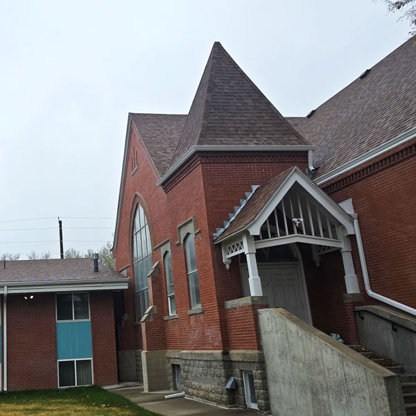 Eastern Colorado churches rely on Diligent Roofing to repair the storm damage and make them whole again. This church in Morgan County needed a new roof, new gutters, and several windows replaced. Diligent did it all!