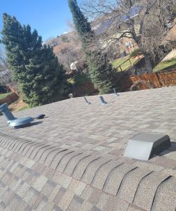 Completed asphalt roof in Northern Colorado